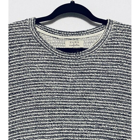 Zara Top Womens Small Metallic Tweed Textured Long Sleeves Boho Stretch Y2K - Picture 2 of 7